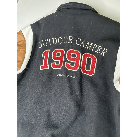 H&M Women’s Baseball Varsity jacket - Black/Brown Oversized XS/S - Picture 7 of 10